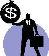 BAG OF MONEY AND BRIEFCASE