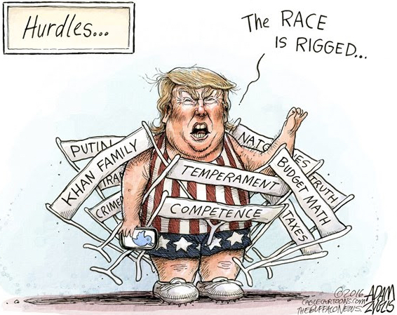 TRUMP RACE IS RIGGED HURDLES
