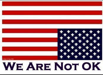 UPSIDE DOWN AMERICAN FLAG